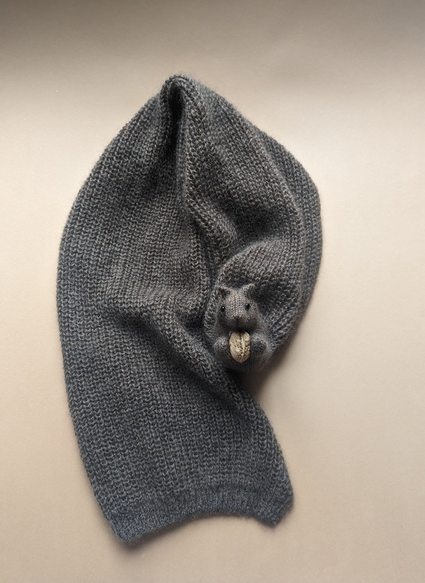 Squirrel Scarf with Mohair