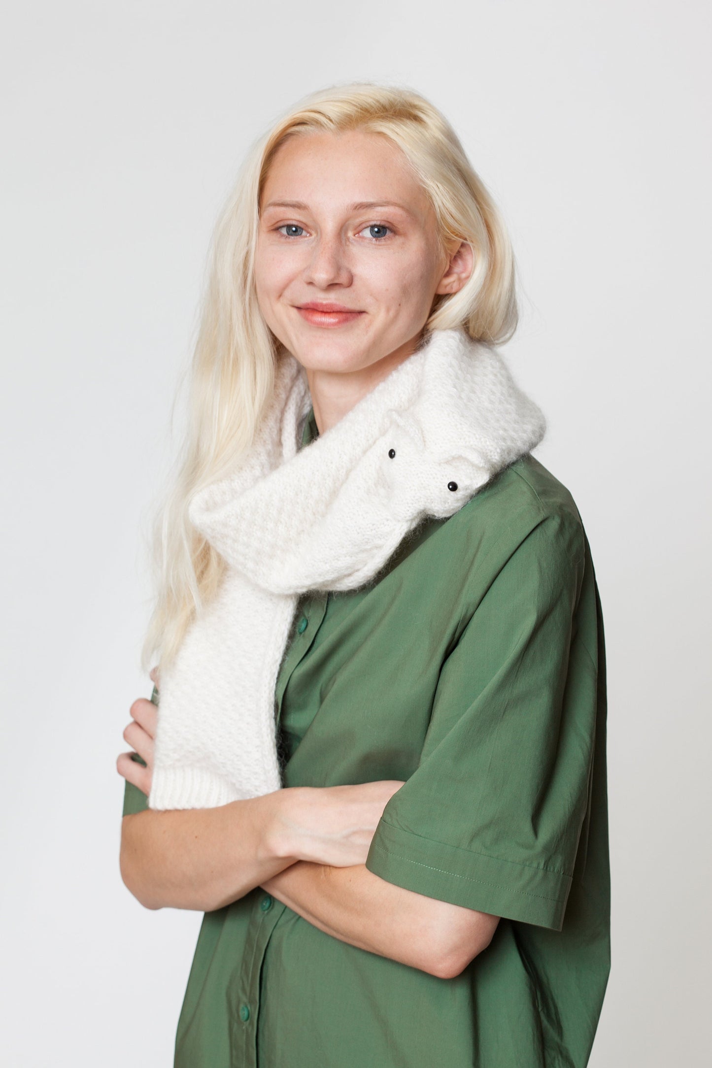 Nerzschal mit Mohair