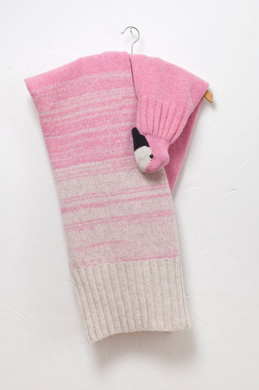 Pink Flamingo Stole from Lambswool