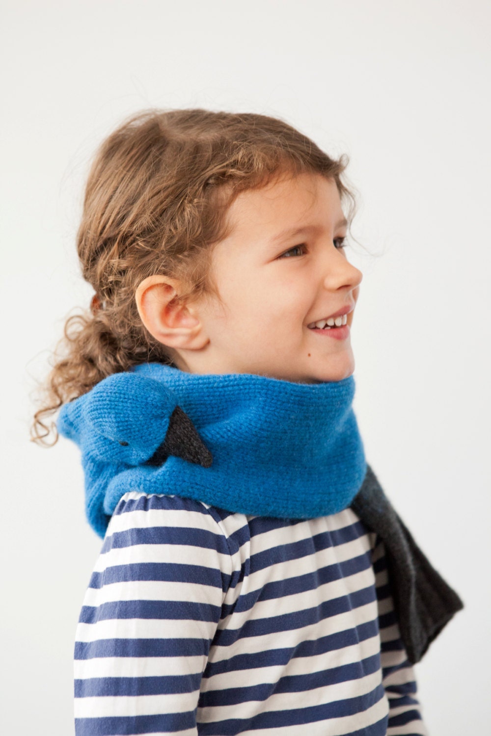Parrot Scarf for Kids, small hyacinth Macaw