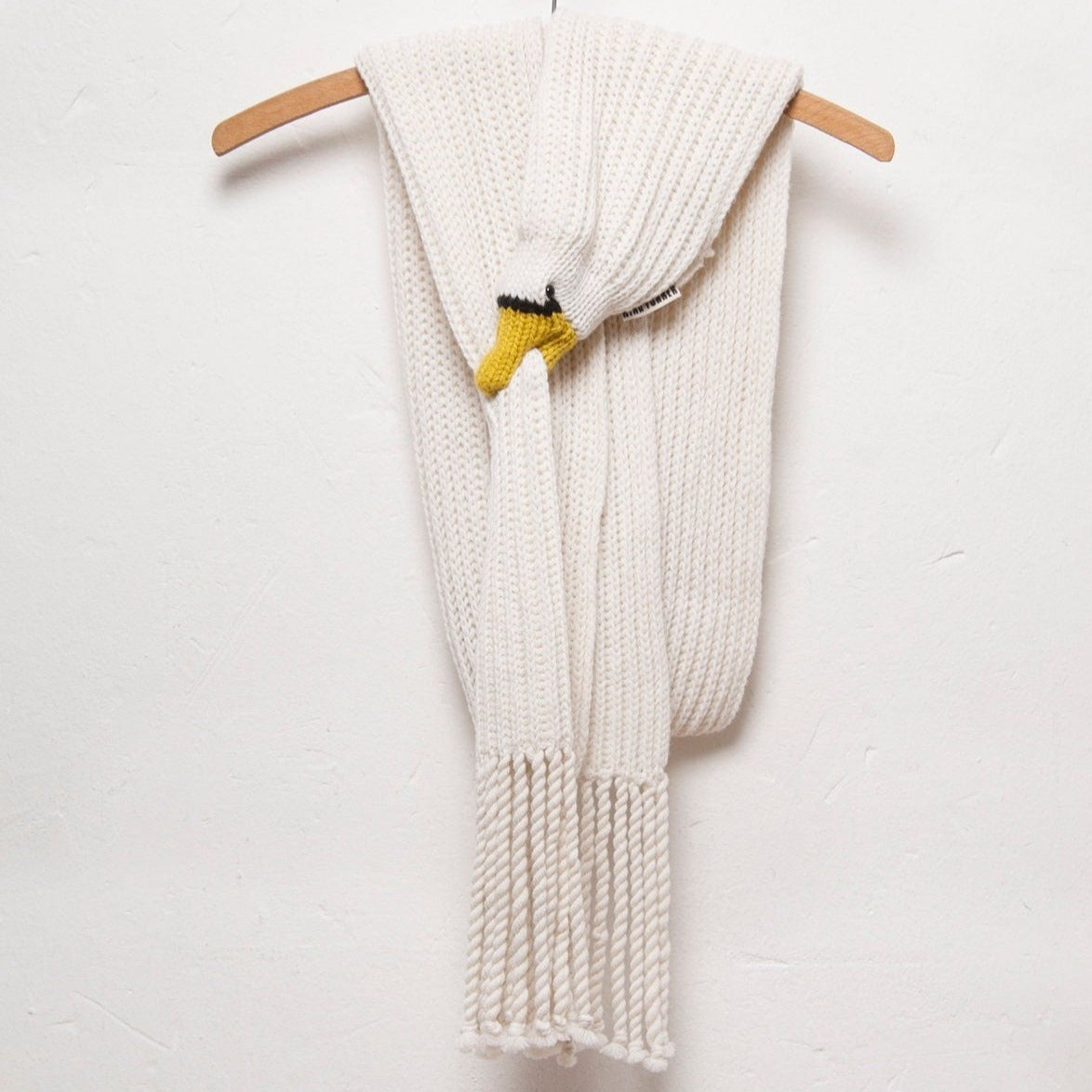 Swan Scarf with Fringes