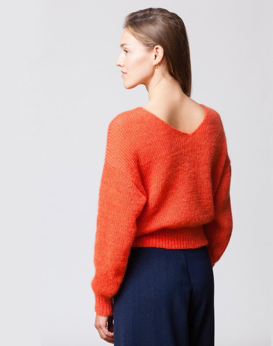 Sweater knitted with Mohair