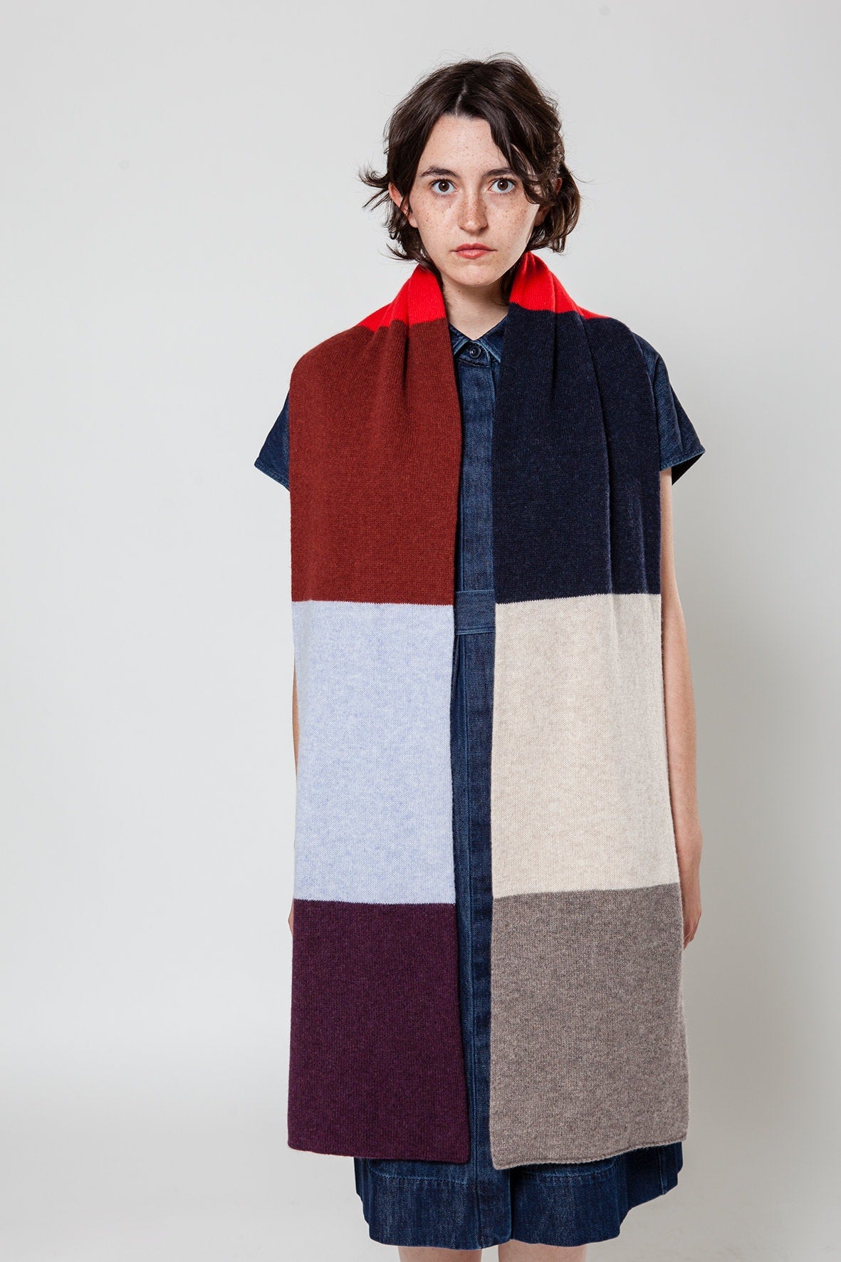 grote gestreepte sjaal met zeven kleuren