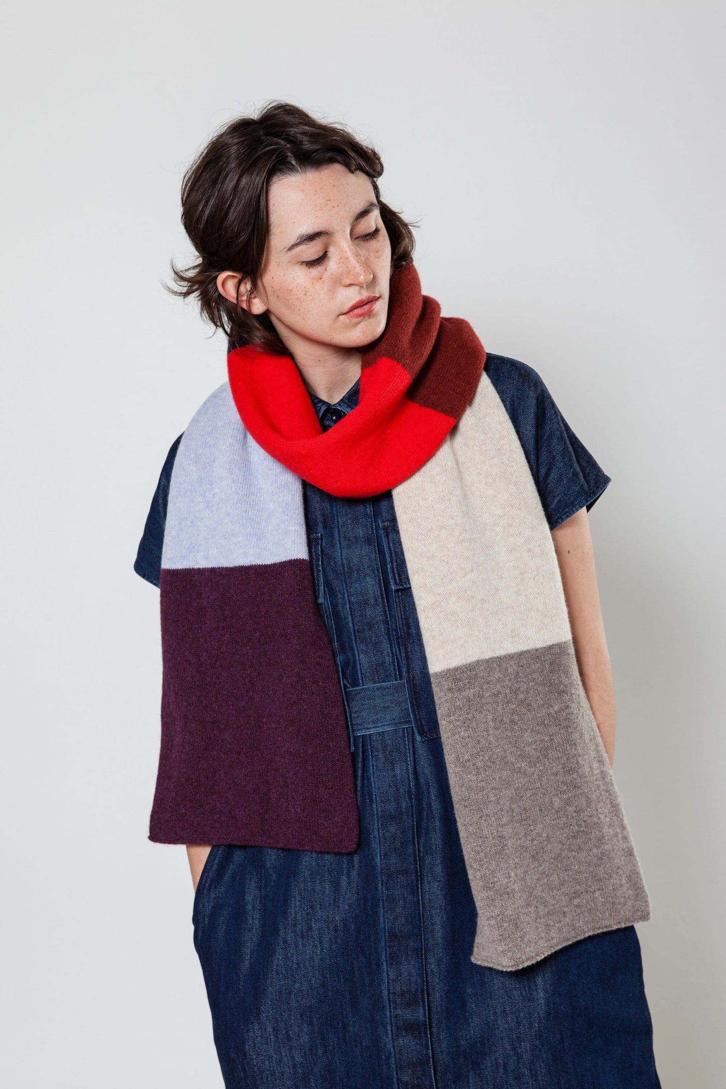 grote gestreepte sjaal met zeven kleuren