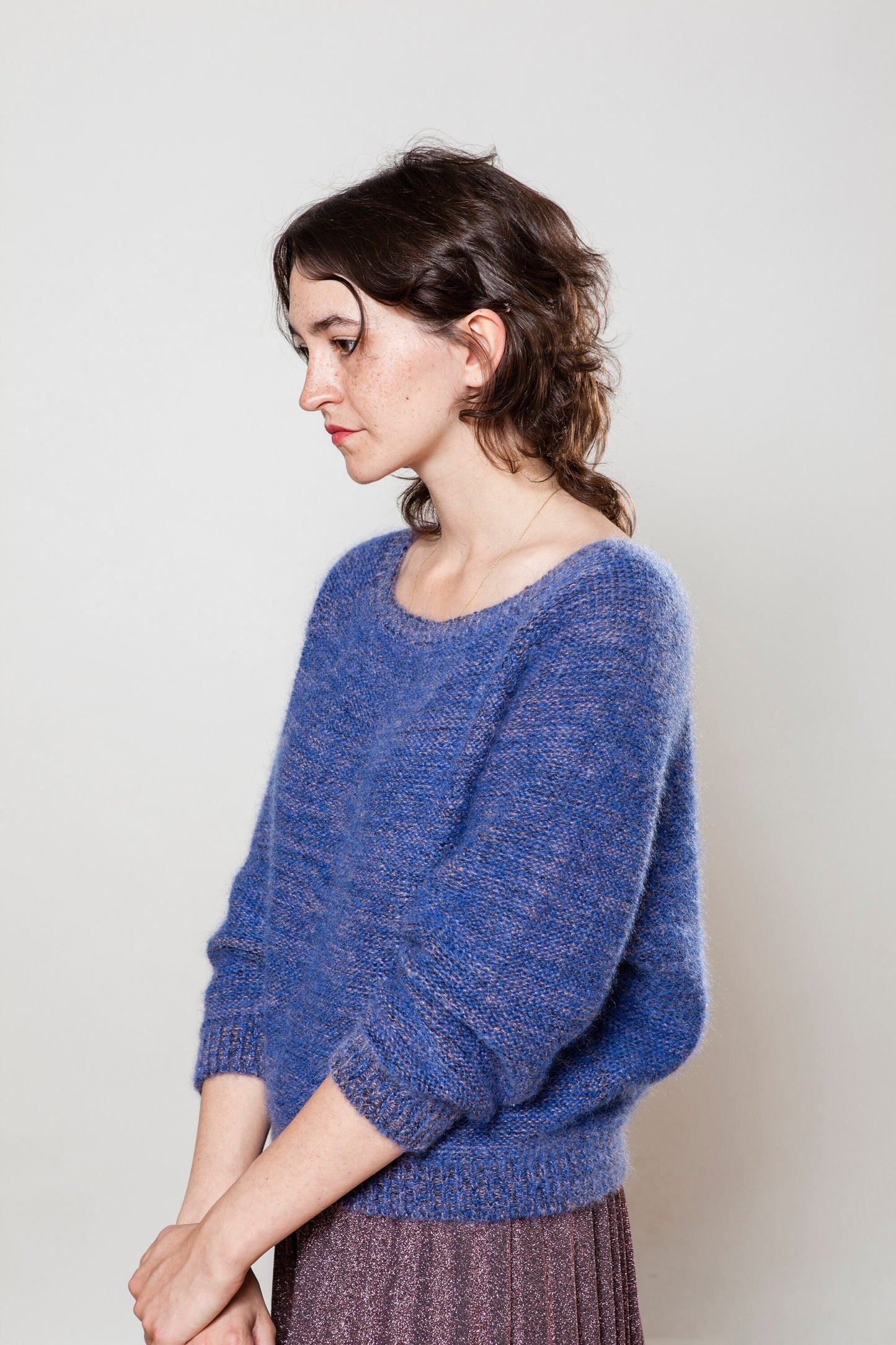 Blue Doubleface Sweater 
